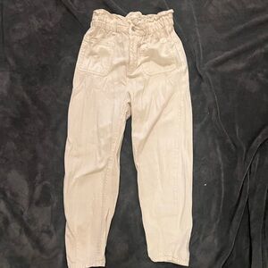 ZARA Paperbag Waist Tapered Pants